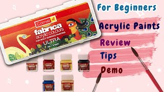 Fabrica Acrylic Colours review, tips &amp; demo