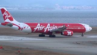 AirAsia X Airbus A330-300 9M-XXB Takeoff from KIX 24L | Kansai Int'l Airport |