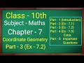 Class - 10 Ex - 7.2, Q1 to Q10 (Coordinate Geometry) || Part - 3 || NCERT CBSE