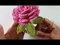 Rosa de crochê passo a passo fácil de fazer/Valdenete crochê artes e reciclagem 🌹
