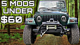 TOP 5 JEEP TJ EXTERIOR MODS UNDER $60 (Easy DIY Installs)