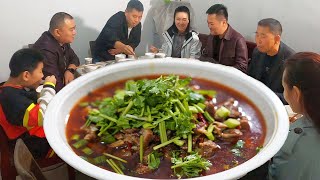 【超小厨】老爸请客，小厨做红烧牛肉，焖鲢鱼，板鸭，吃好喝好，又想老丈人家的鸡了！