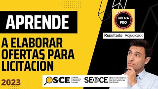 Cómo elaborar Oferta Técnica y Económica para Licitación SEACE - 2024
